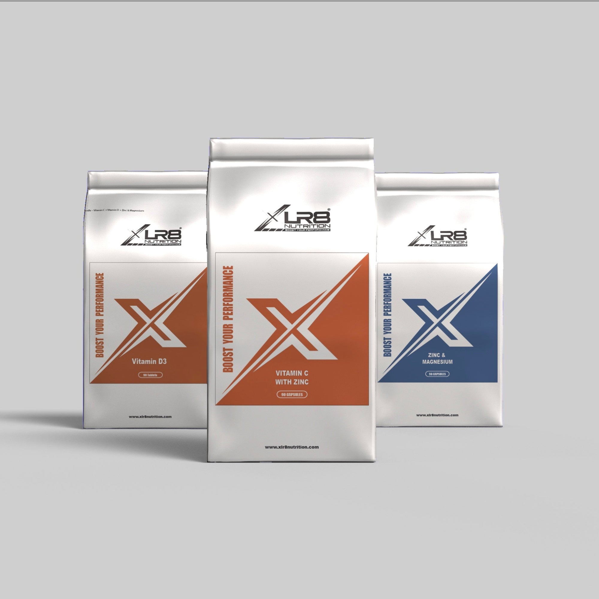 XLR8 Nutrition Immune Support Bundle with Vitamin C, Vitamin D, Zinc, and Magnesium