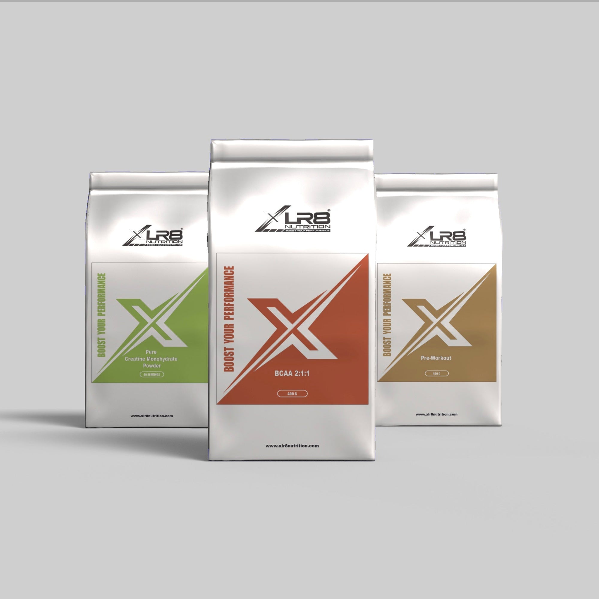 XLR8 Nutrition Performance & Energy Bundle with Pre-Workout, BCAA, and Creatine
