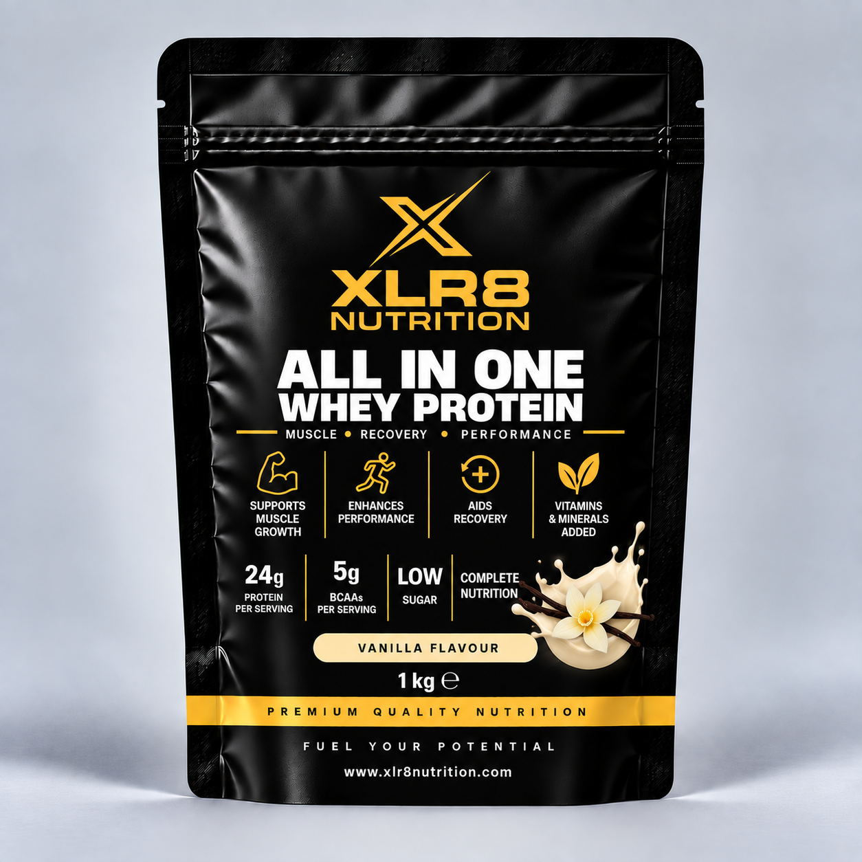 XLR8 Nutrition All in One Whey Protein Chocolate 1kg