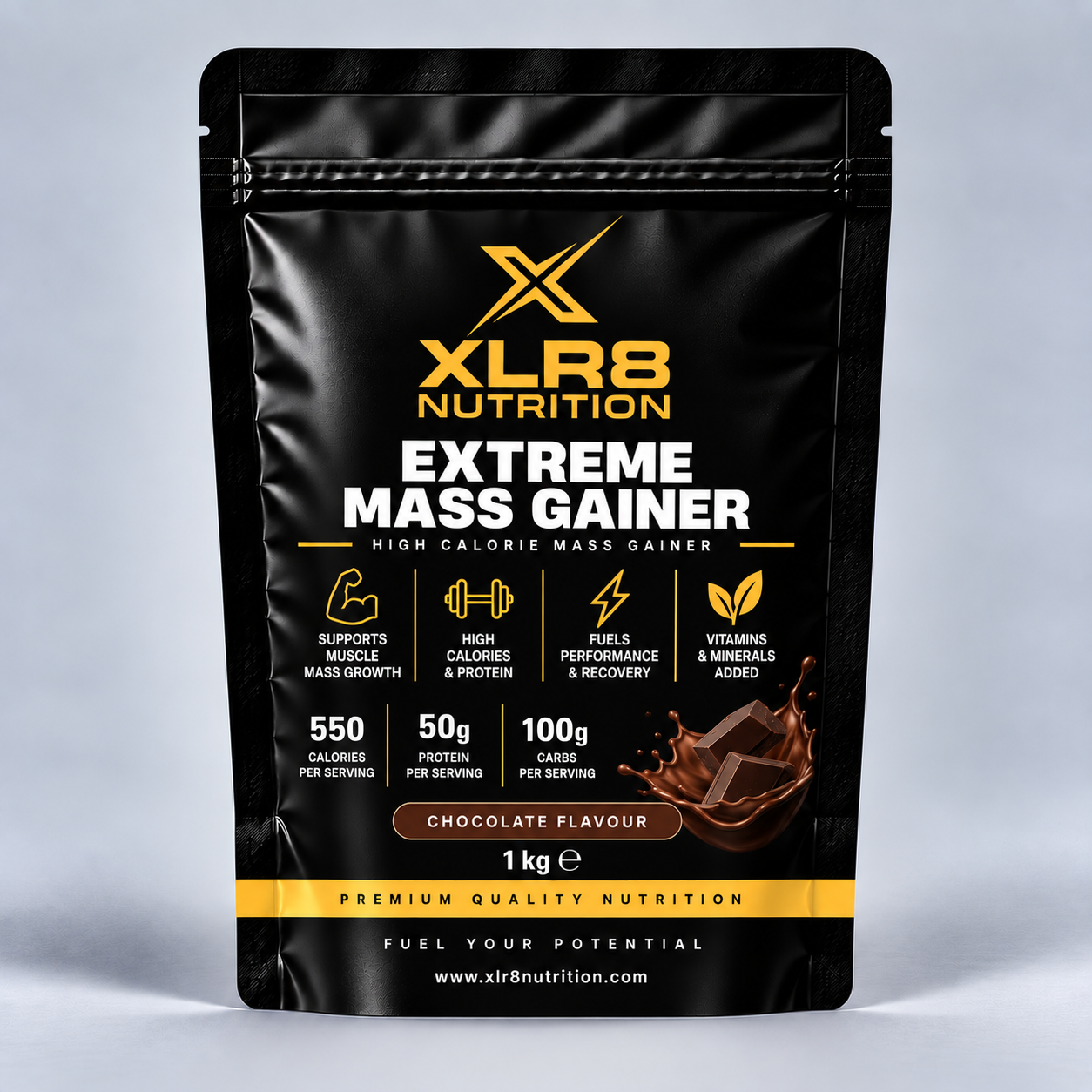 XLR8 Nutrition Extreme Mass Gainer Chocolate 1kg
