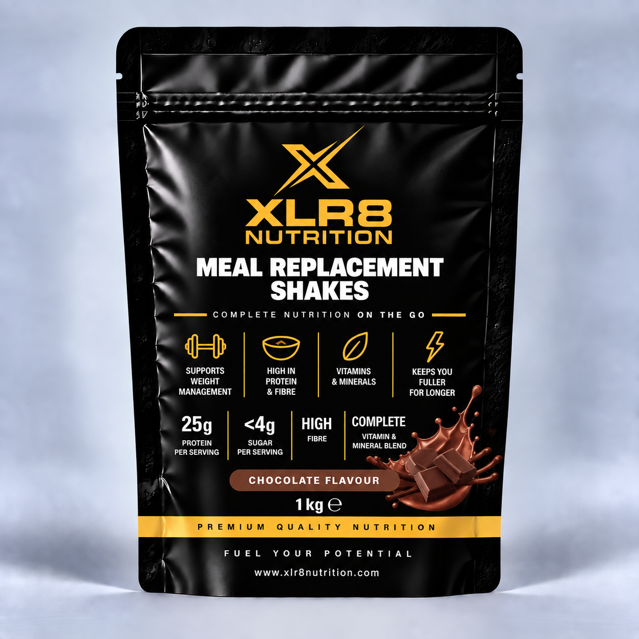 XLR8 Nutrition Meal Replacement Shakes Chocolate 1kg