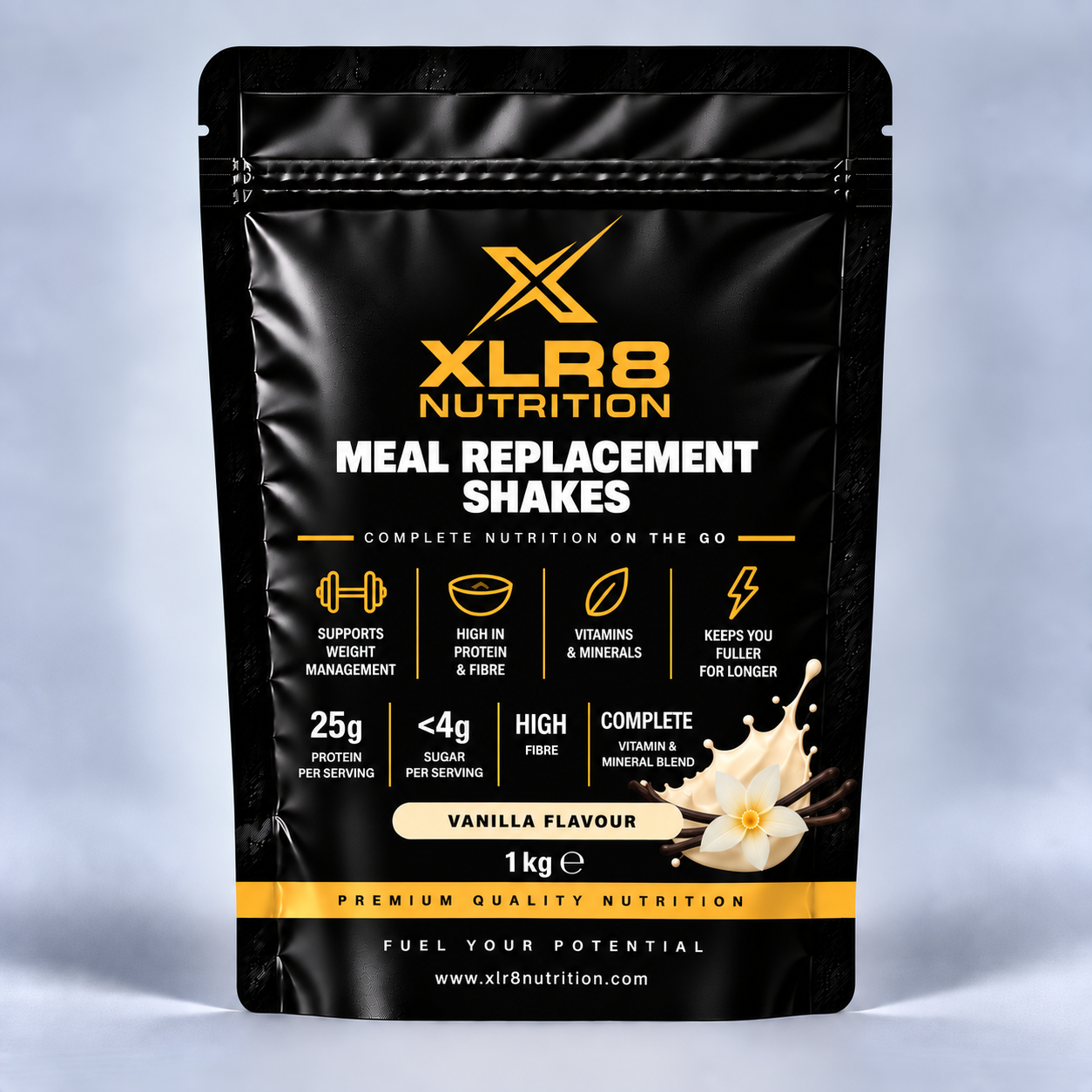 XLR8 Nutrition Meal Replacement Shakes Chocolate 1kg