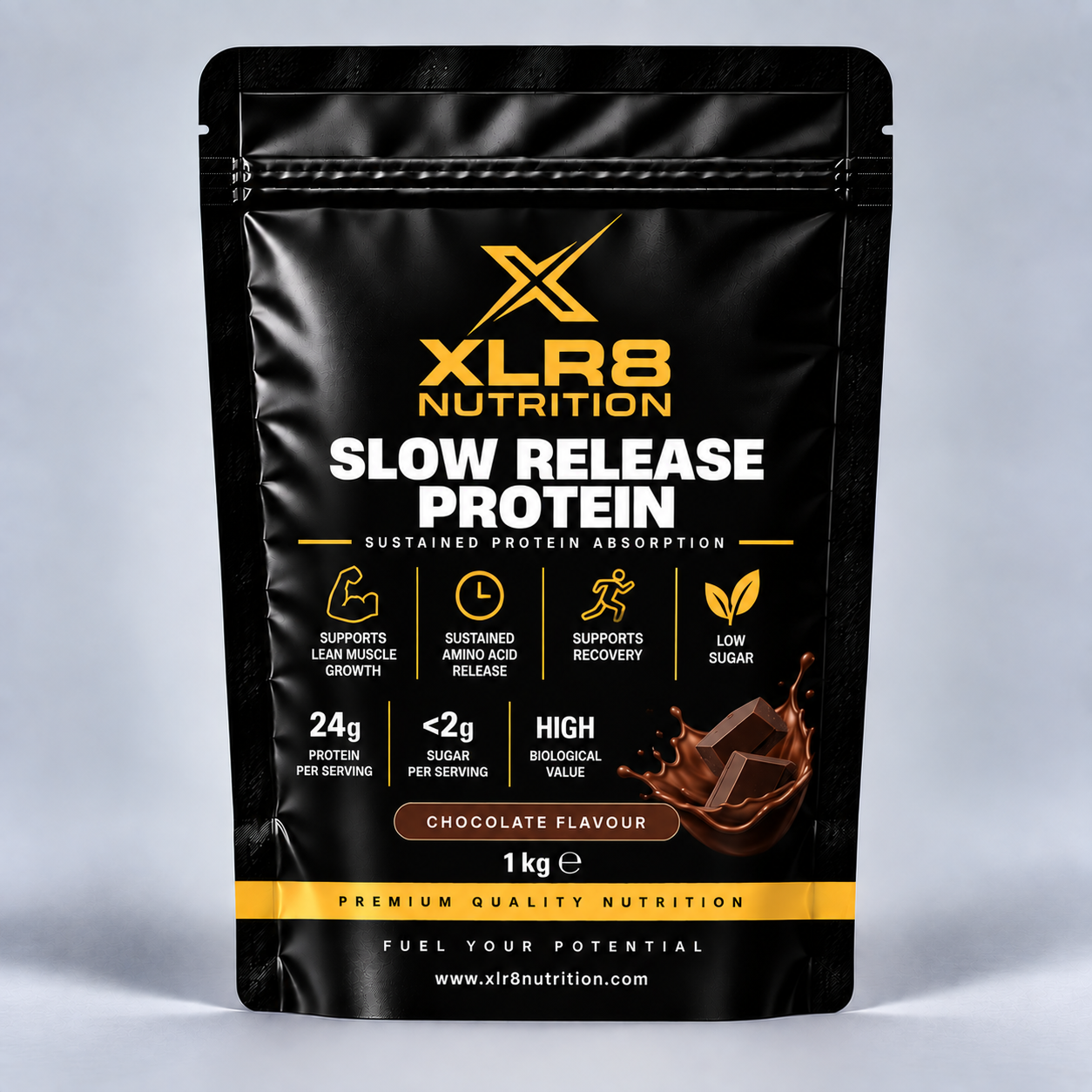 XLR8 Nutrition Slow Release Protein Chocolate 1kg