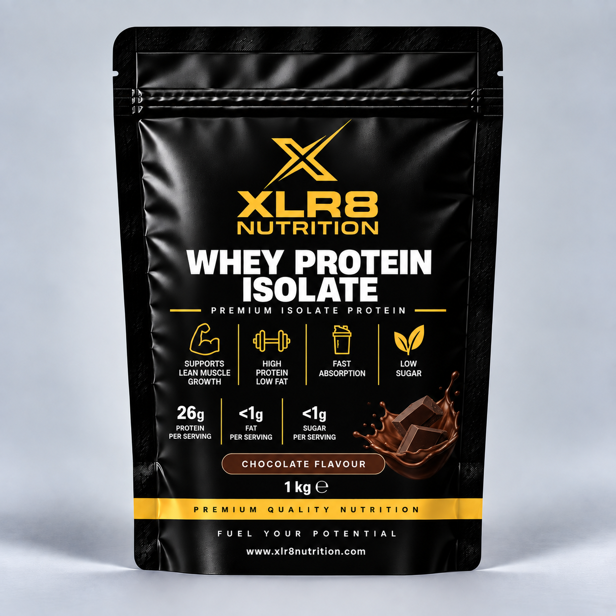 XLR8 Nutrition Vegan Protein Powder Chocolate 1kg
