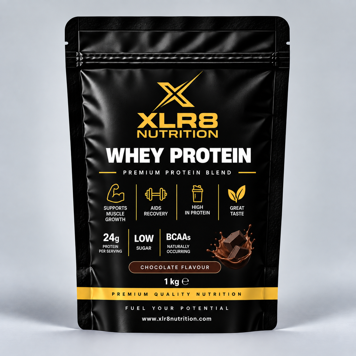 XLR8 Nutrition Whey Protein Powder Chocolate 1kg